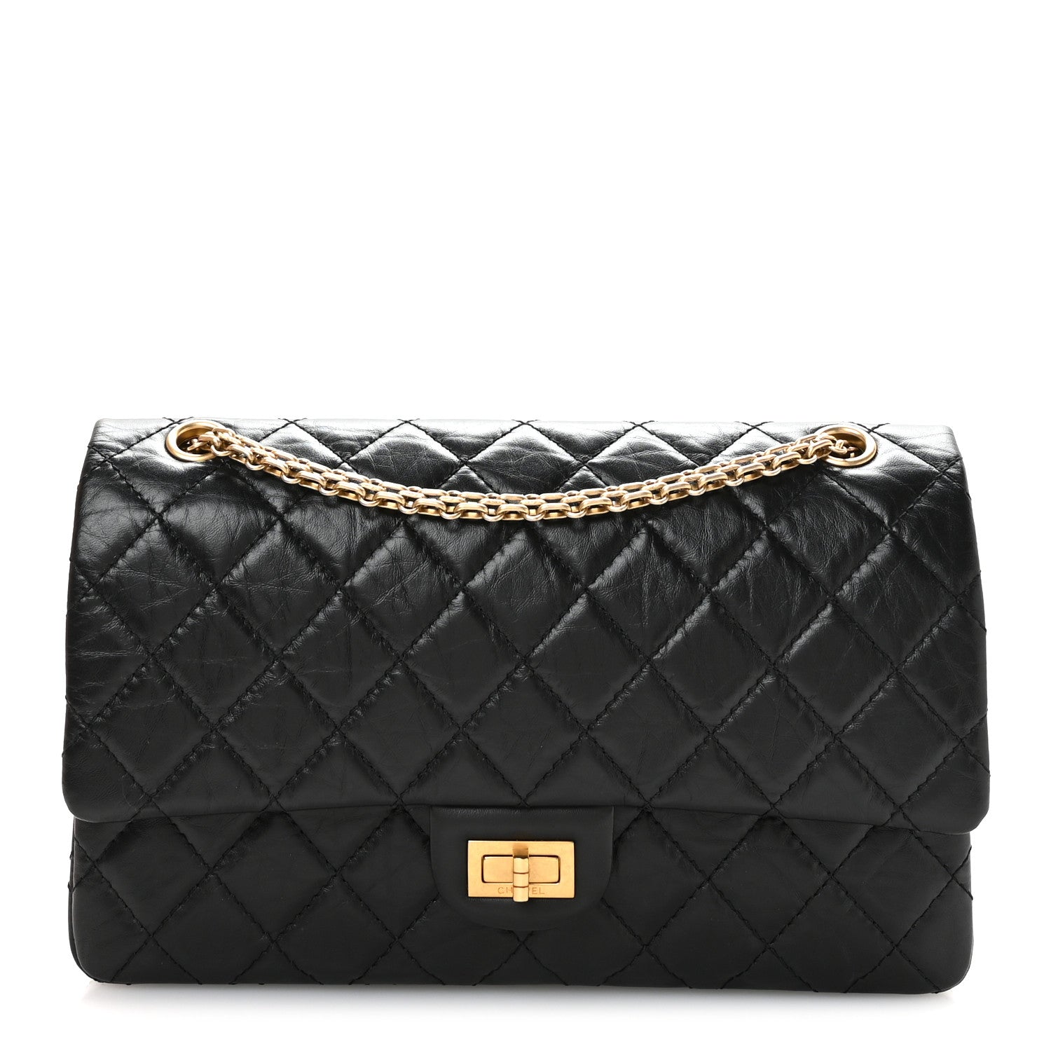 Chanel Aged Calfskin Quilted 2.55 Reissue 226 Flap Black 1 of 11