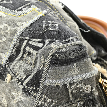 Louis Vuitton Denim Patchwork Speedy 30 Grey 8 of 10