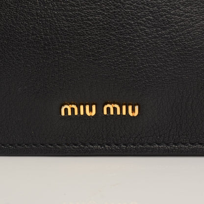 Miu Miu Goatskin Madras Mini Crossbody Bag Nero Black 4 of 9