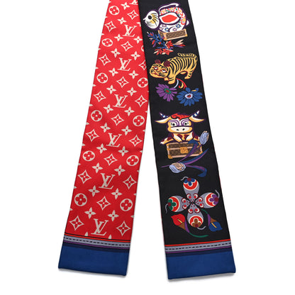 Louis Vuitton Silk Monogram Superstition Bandeau Black 2 of 3