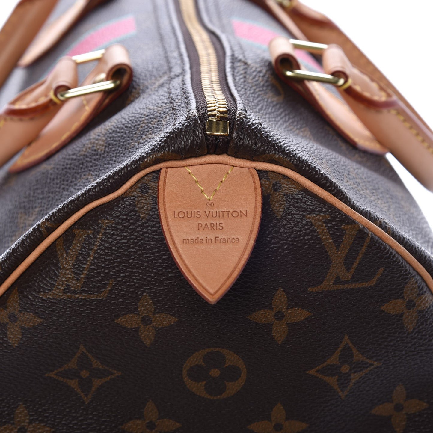 Monogram My LV Heritage Speedy Bandouliere 30 Fuchsia Vert Clair