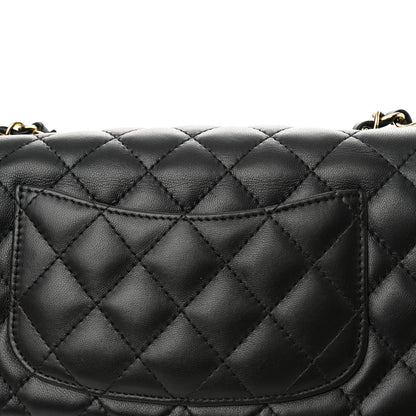 Chanel Lambskin Quilted Mini Rectangular Flap Black 11 of 12