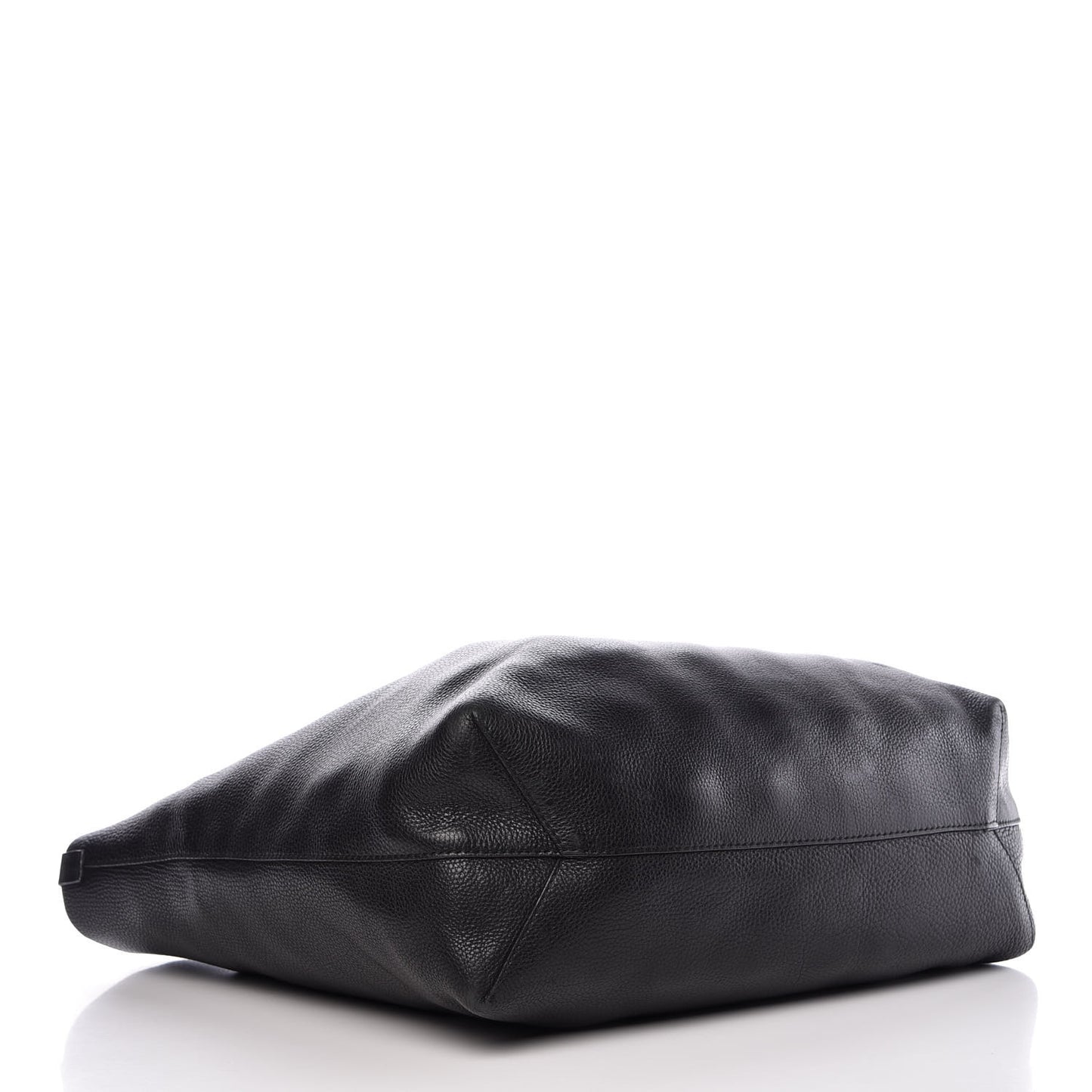 Pebbled Calfskin Large Tote Black