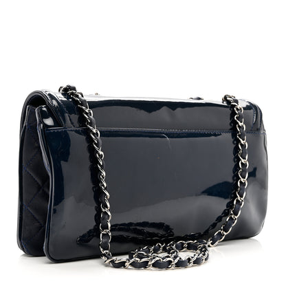 Chanel Vinyl Small Lipstick Flap Bag Blue 2 of 10