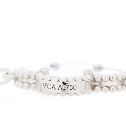 Van Cleef & Arpels 18K White Gold Chalcedony 5 Motifs Vintage Alhambra Bracelet 3 of 6
