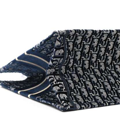 Christian Dior Oblique Velvet Medium Book Tote Blue Multicolor 9 of 10