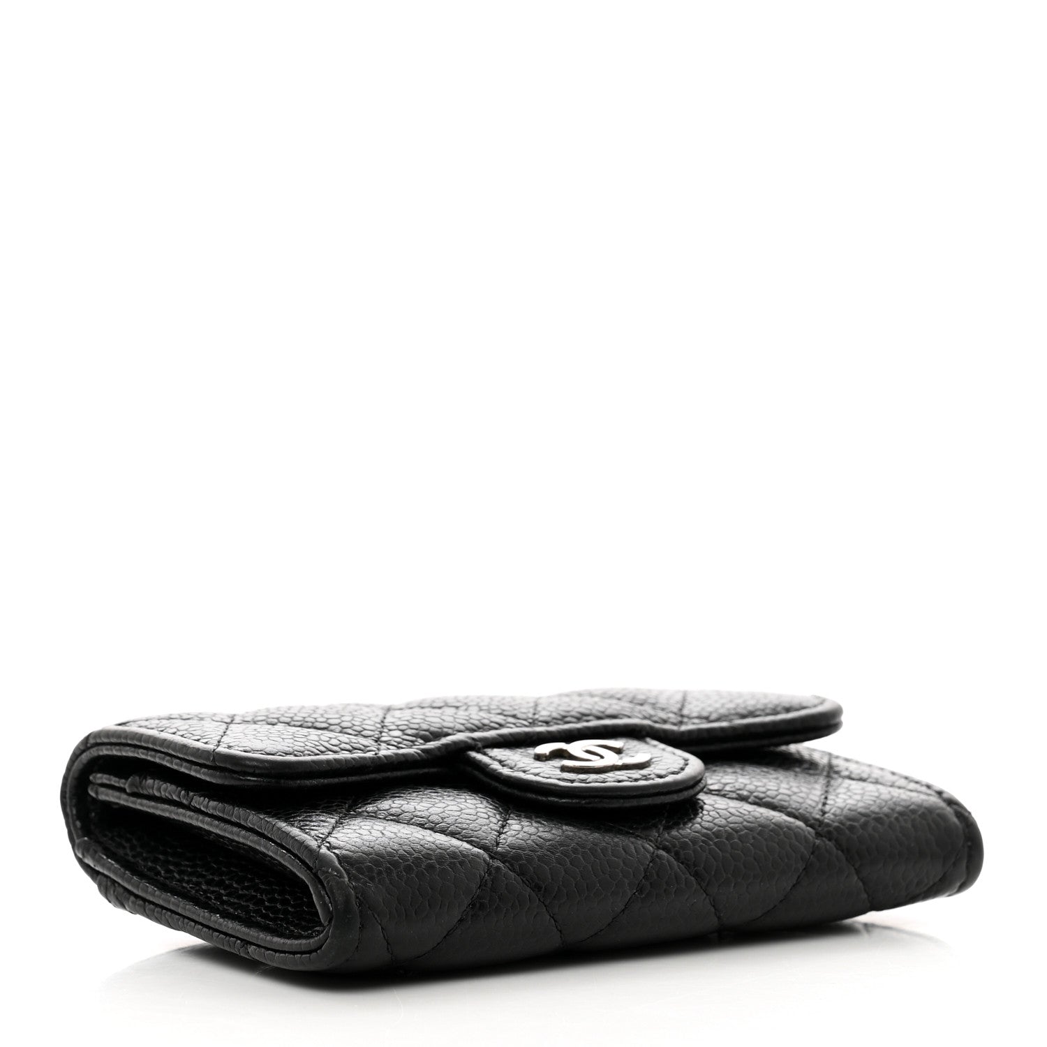 Chanel Caviar Quilted Flap Card Holder Wallet Black 4 of 7