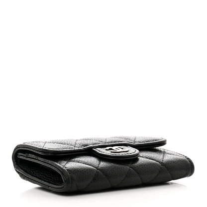 Chanel Caviar Quilted Flap Card Holder Wallet Black 4 of 7