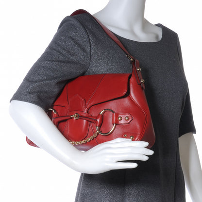 Gucci Leather Horsebit Flap Red 2 of 7