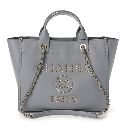 Chanel Caviar Studded Small Deauville Tote Grey 1 of 10