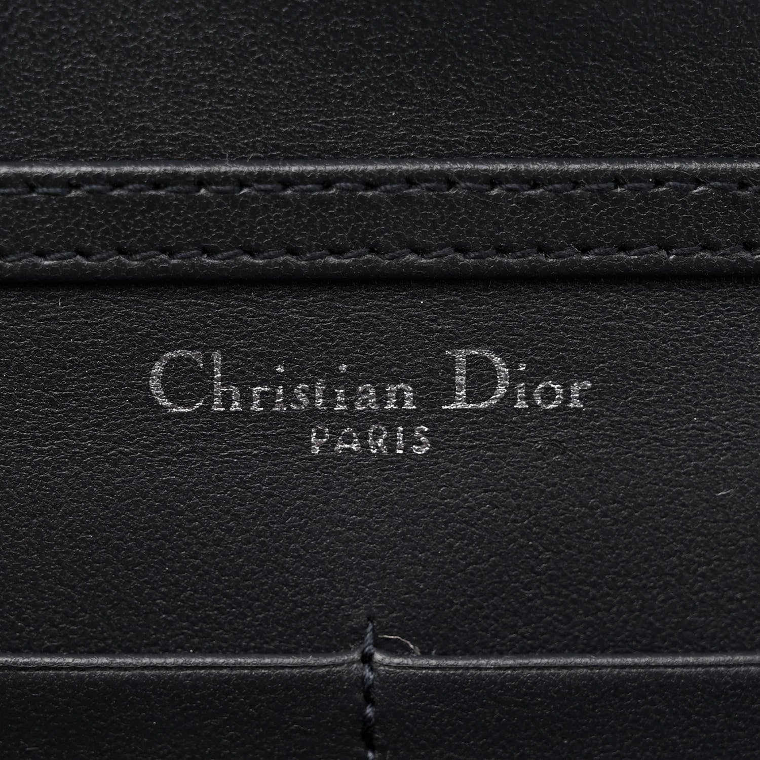 Christian Dior Metallic Patent Micro-Cannage Diorama Wallet on Chain Pouch Silver 6 of 14