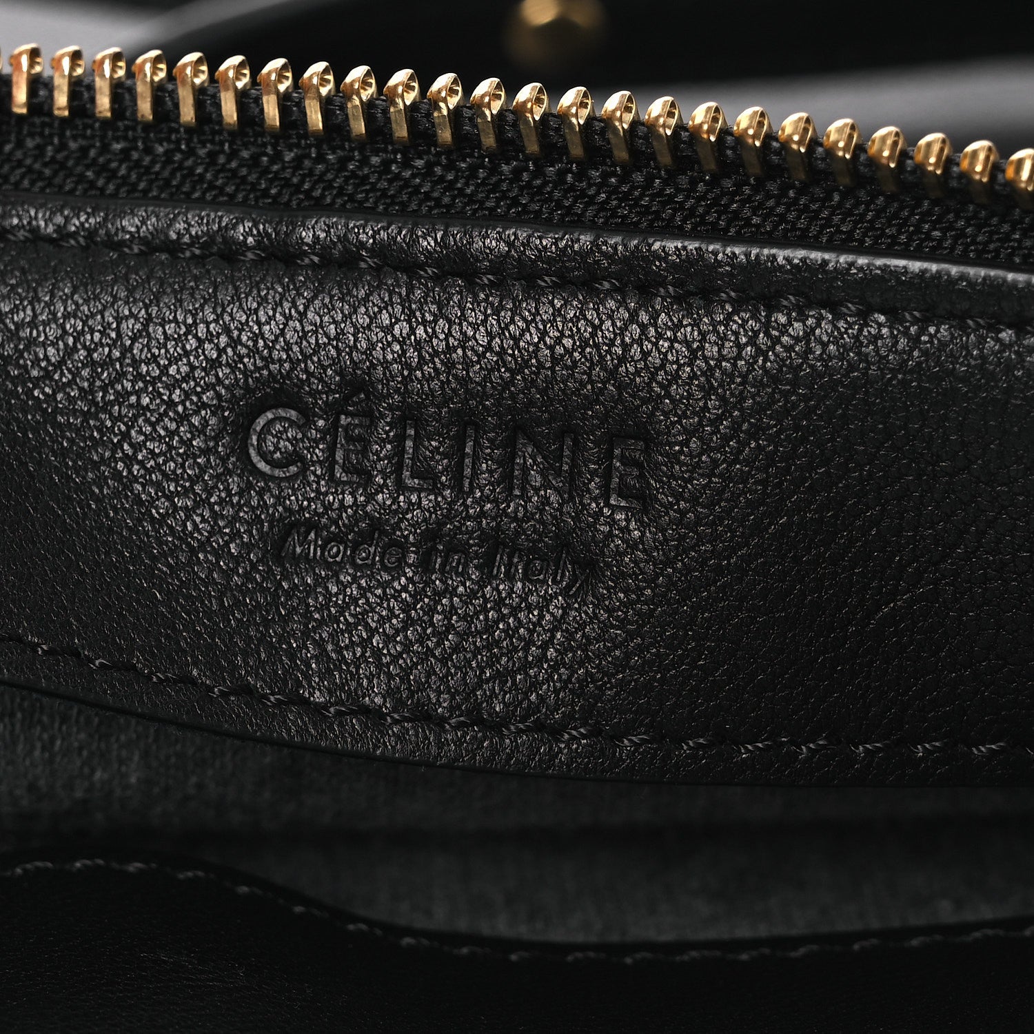 Celine Lambskin Large Trio Crossbody Bag Black 5 of 10