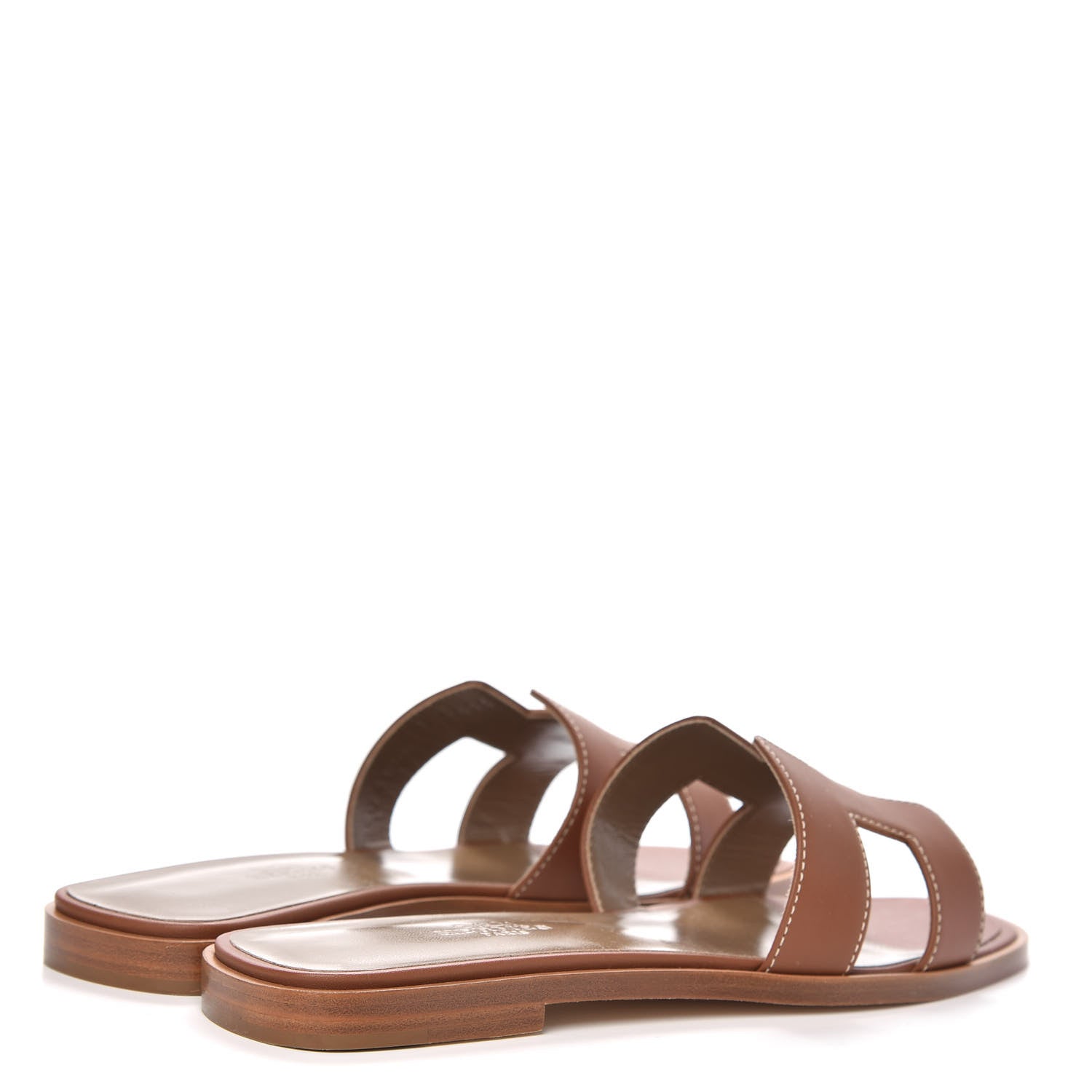 Hermes Box Calfskin Oran Sandals 36 Gold 4 of 9