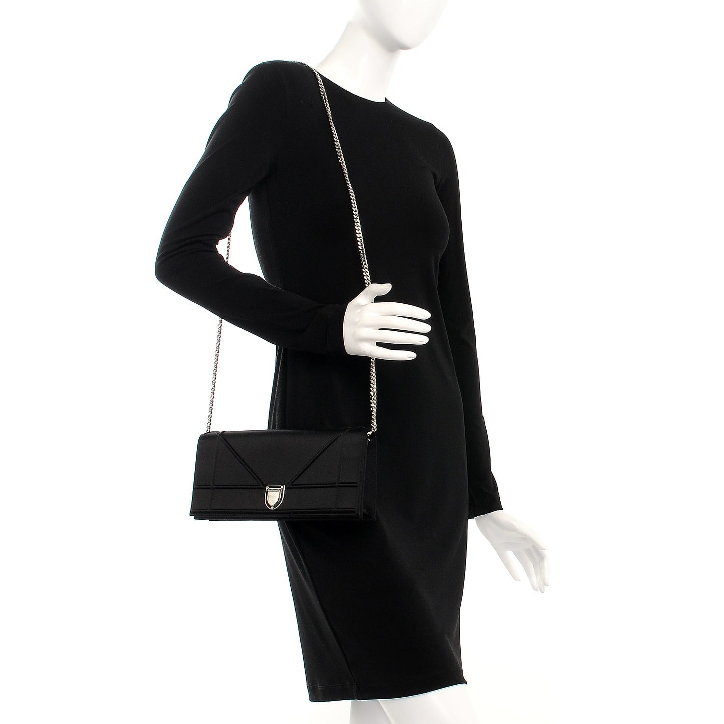Satin Diorama Pochette Black