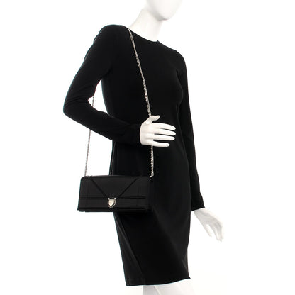 Christian Dior Satin Diorama Pochette Black 2 of 6