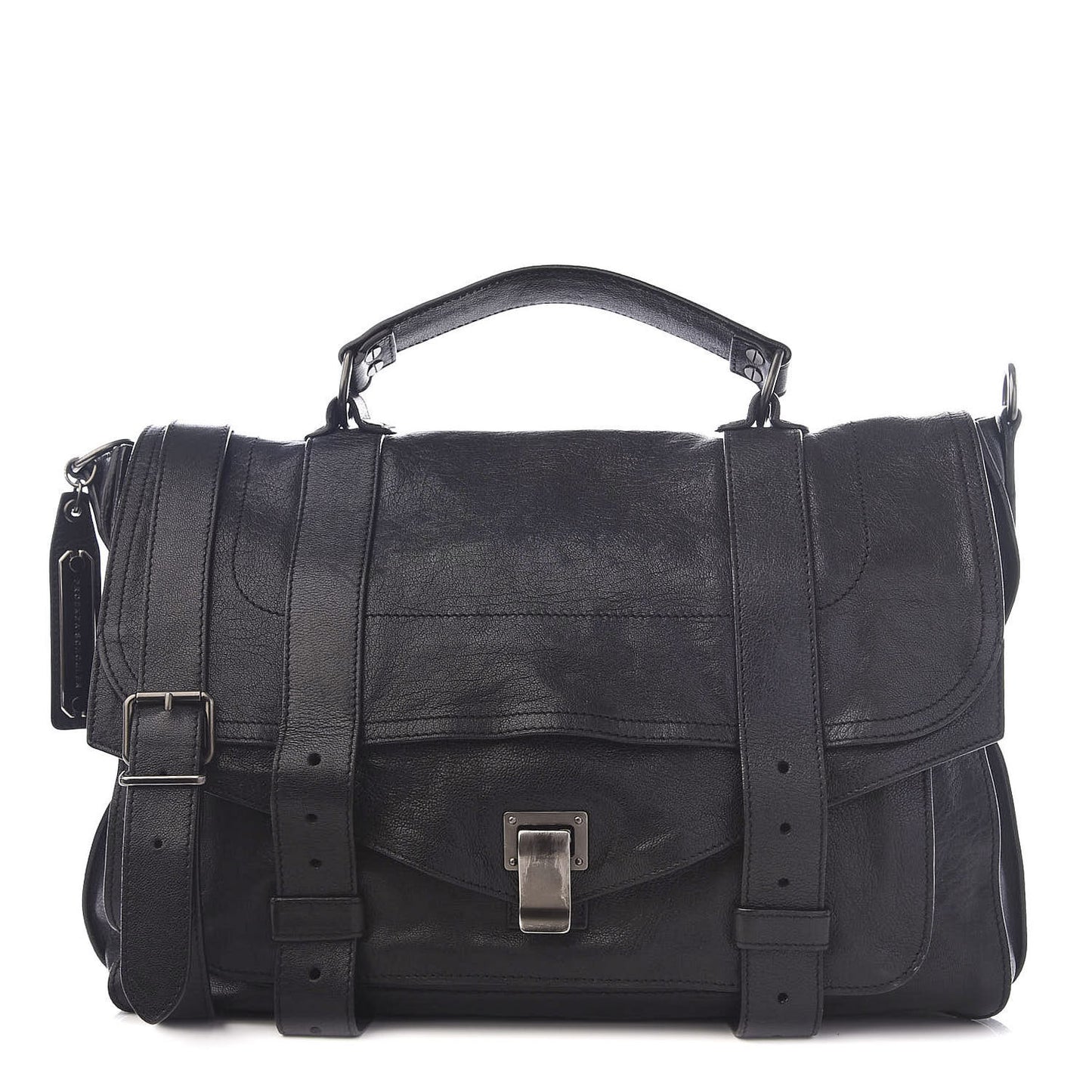 Lambskin Medium PS1 Satchel Black