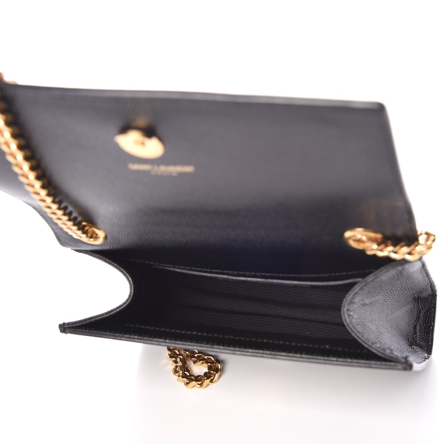 Saint Laurent Grain De Poudre Small Monogram Kate Satchel Black 5 of 7