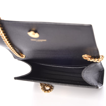 Saint Laurent Grain De Poudre Small Monogram Kate Satchel Black 5 of 7