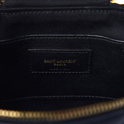 Saint Laurent Grain De Poudre Quilted 80's Vanity Deep Marine 8 of 8