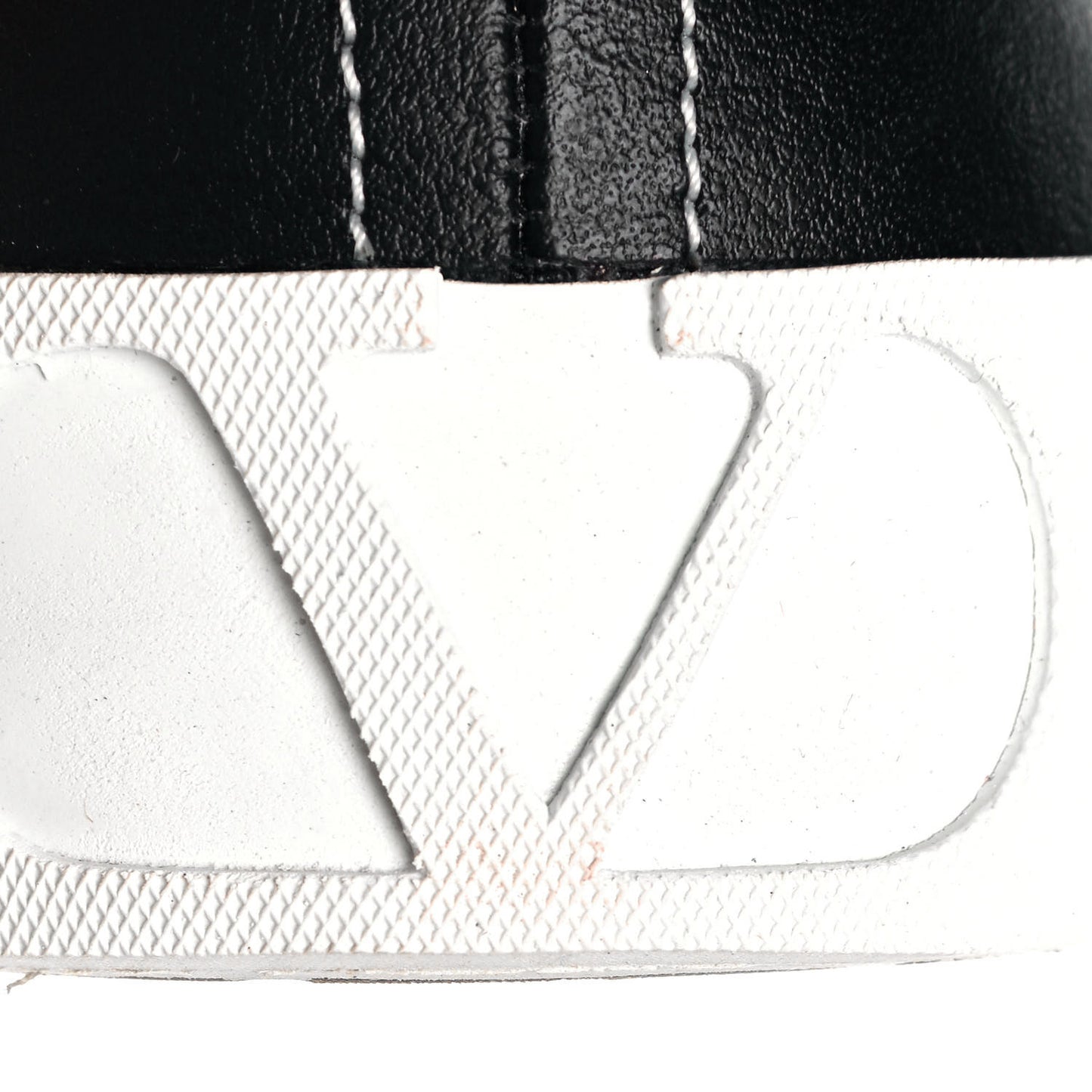 Calfskin Shearling VLTN High Top Sneakers 39 Black