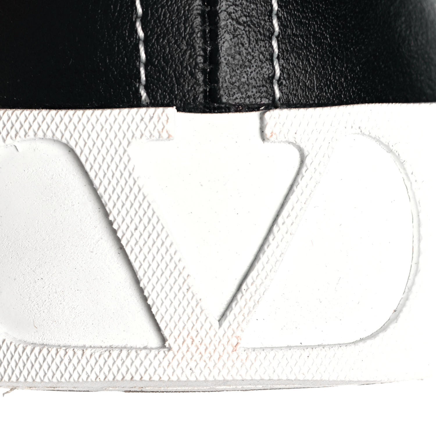 Valentino Garavani Calfskin Shearling VLTN High Top Sneakers 39 Black 9 of 10