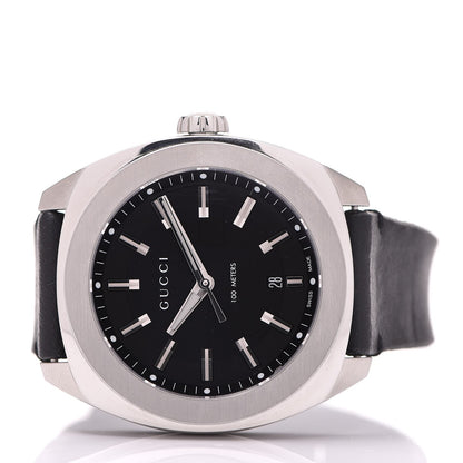 Gucci Stainless Steel Calfskin 44mm GG2570 Toscano Quartz Watch Black 3 of 9