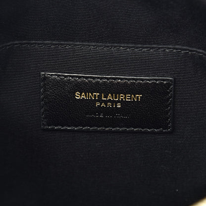 Saint Laurent Calfskin Matelasse Monogram Lou Camera Bag Black 6 of 9