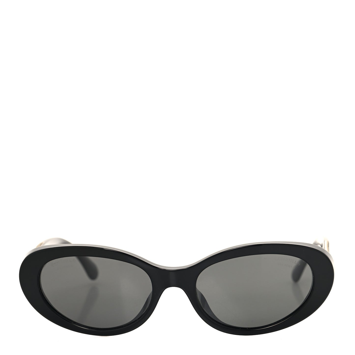 Acetate Oval Sunglasses 5515-A Black