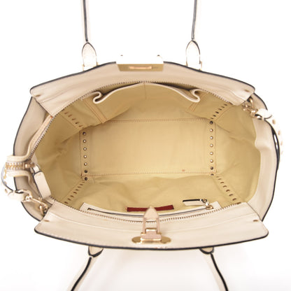 Valentino Garavani Vitello Rockstud Double Handle Tote Ivory 5 of 13