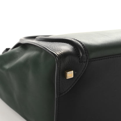 Celine Smooth Calfskin Mini Bi-Color Luggage Forest Black 9 of 14
