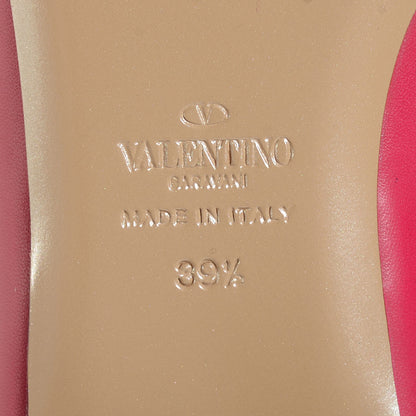 Valentino Garavani Calfskin Nappa Rockstud Cage Ballerina Flats 39.5 Cyclamin Poudre 6 of 8