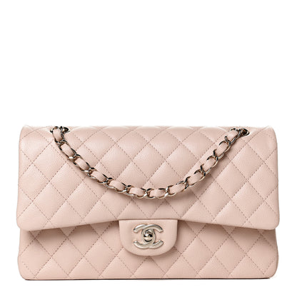 Chanel Caviar Quilted Medium Double Flap Light Beige 1 of 12