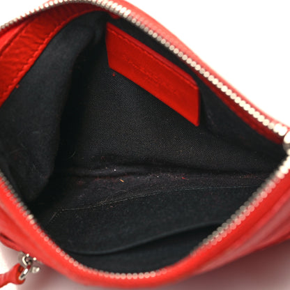 Balenciaga Matte Goatskin Rubber Covered Classic Hardware Small Pouch Rouge Coquelicot 5 of 11
