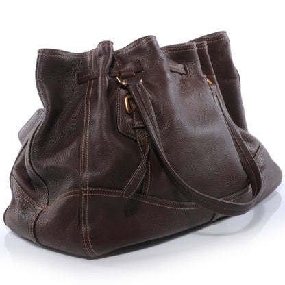 Prada Cervo Antik Drawstring Shopping Bag Bruciato 3 of 8