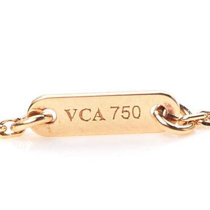 Van Cleef & Arpels 18K Yellow Gold Mother of Pearl Sweet Alhambra Bracelet 6 of 6