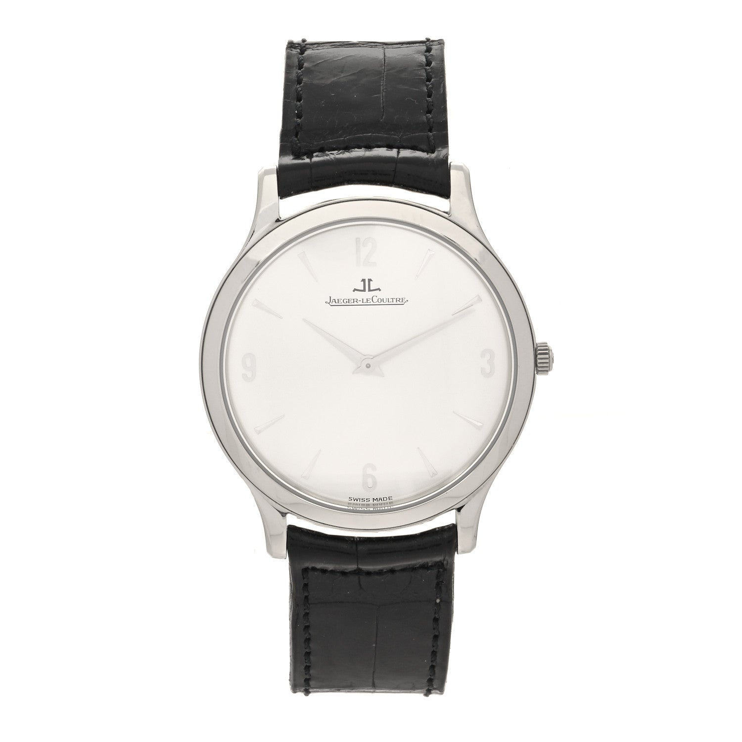 Jaeger-LeCoultre Stainless Steel Alligator 34mm Master Ultra Thin Manual Winding Watch 145.8.79 1 of 4
