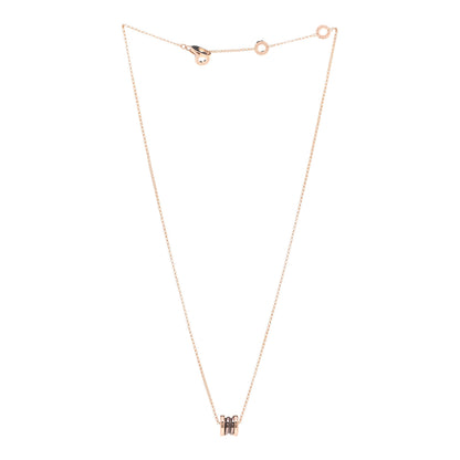Bulgari 18K Rose Gold Cermet Small B.Zero1 Pendant Necklace 3 of 4