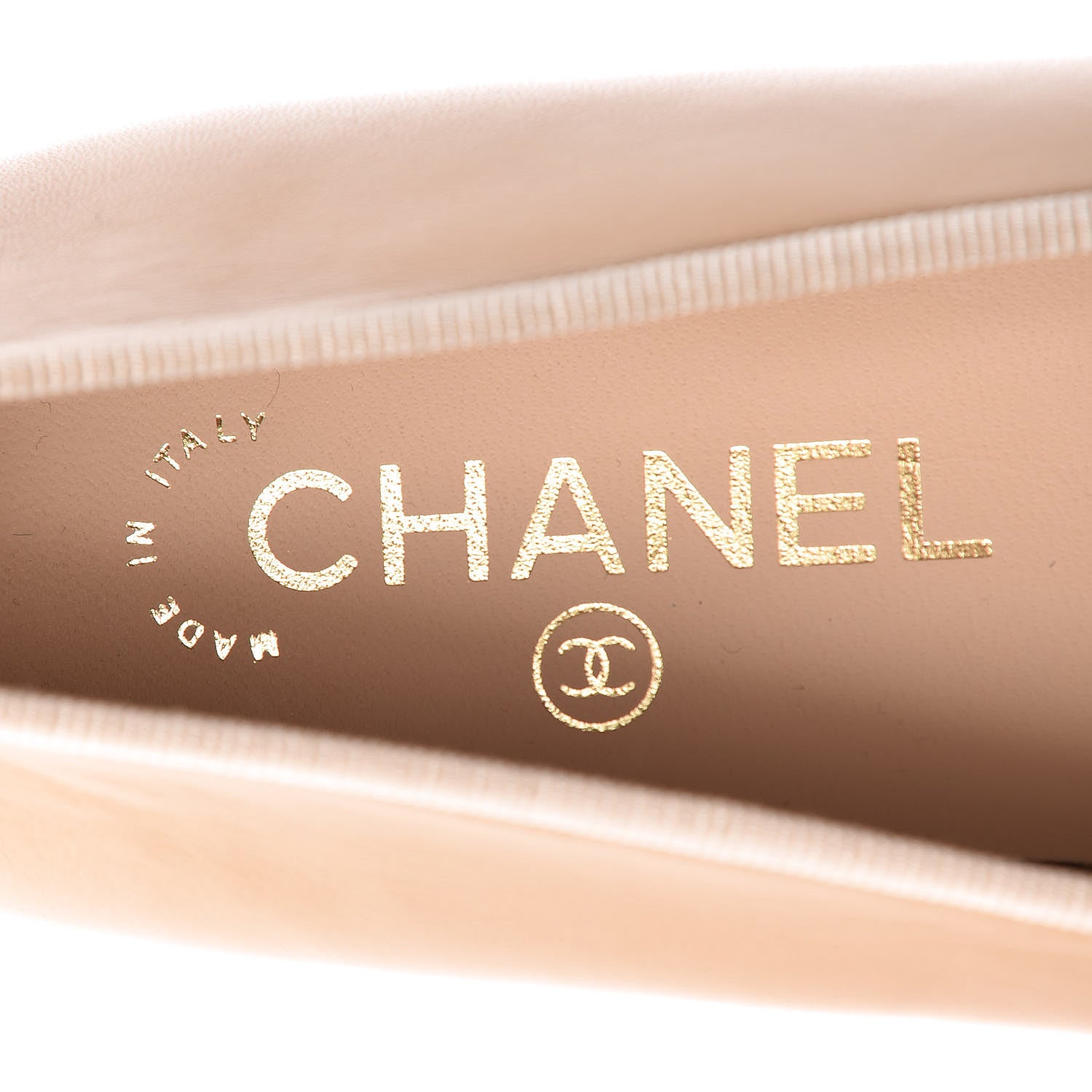 Chanel Lambskin Cap Toe Ballerina Flats 38.5 Beige Black 6 of 9