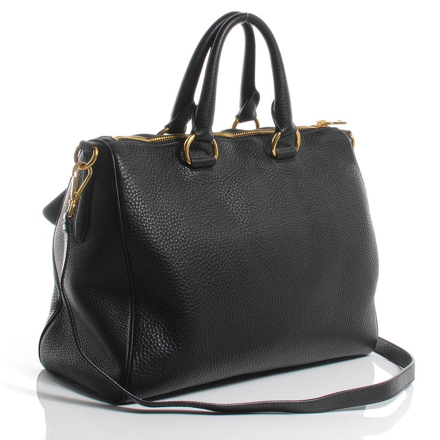 Vitello Daino Shoulder Bag Nero Black