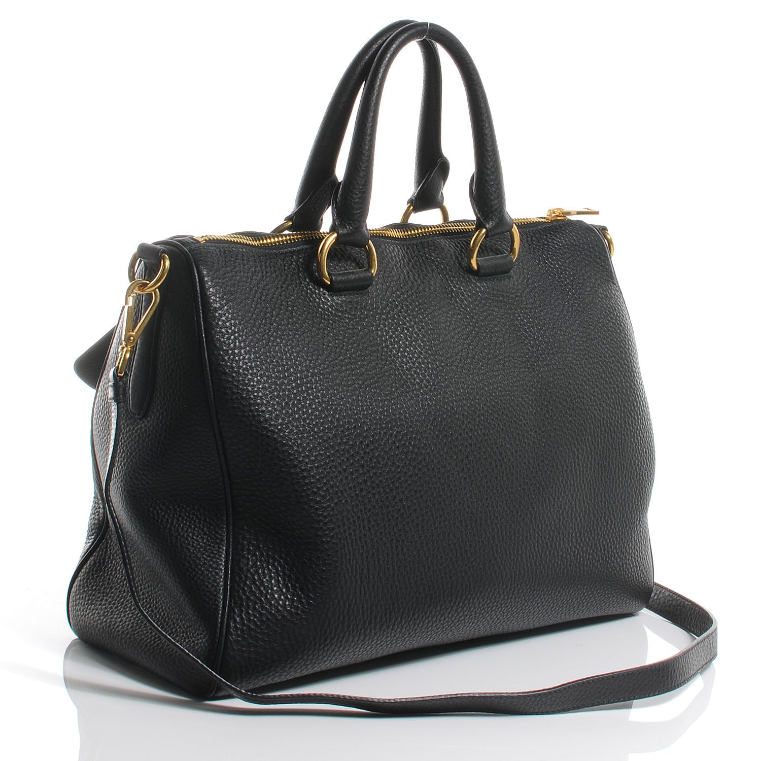 Prada Vitello Daino Shoulder Bag Nero Black 3 of 10