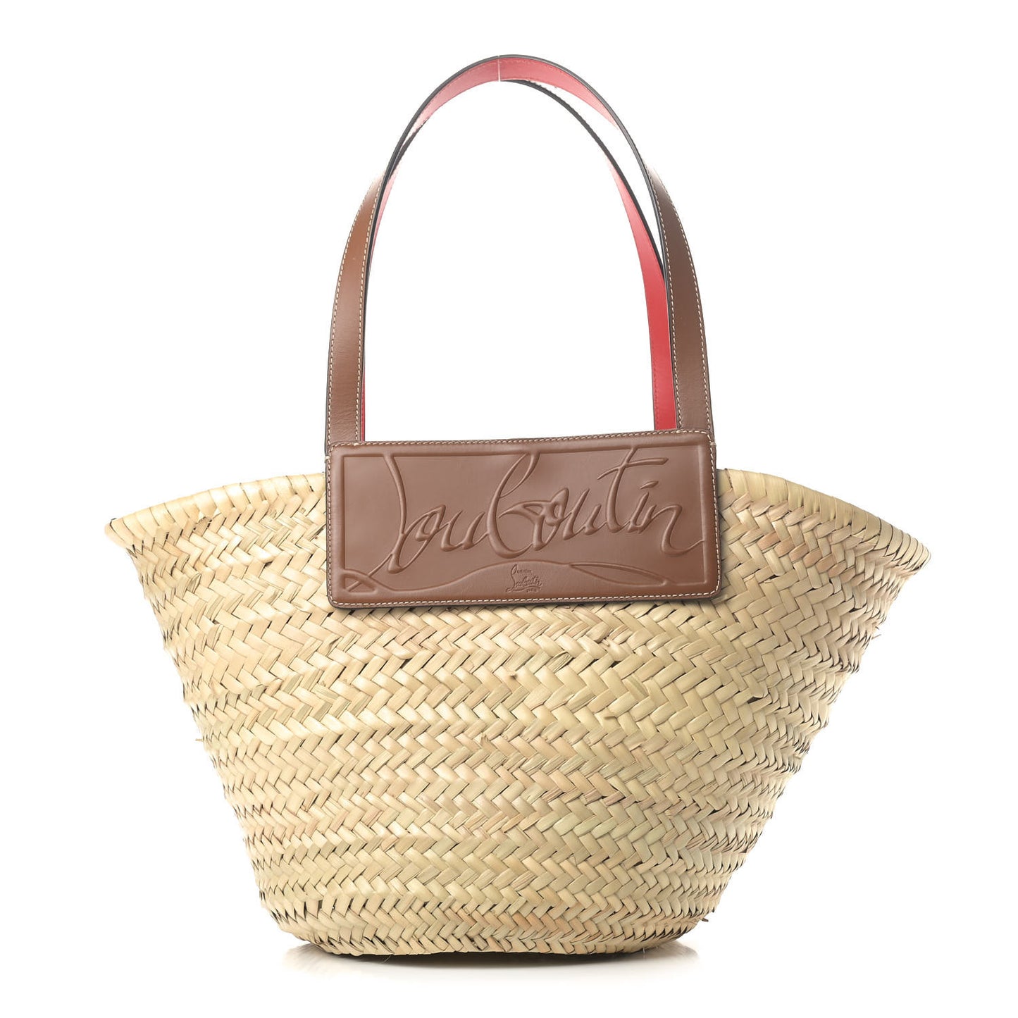 Woven Straw Loubishore Tote Beige