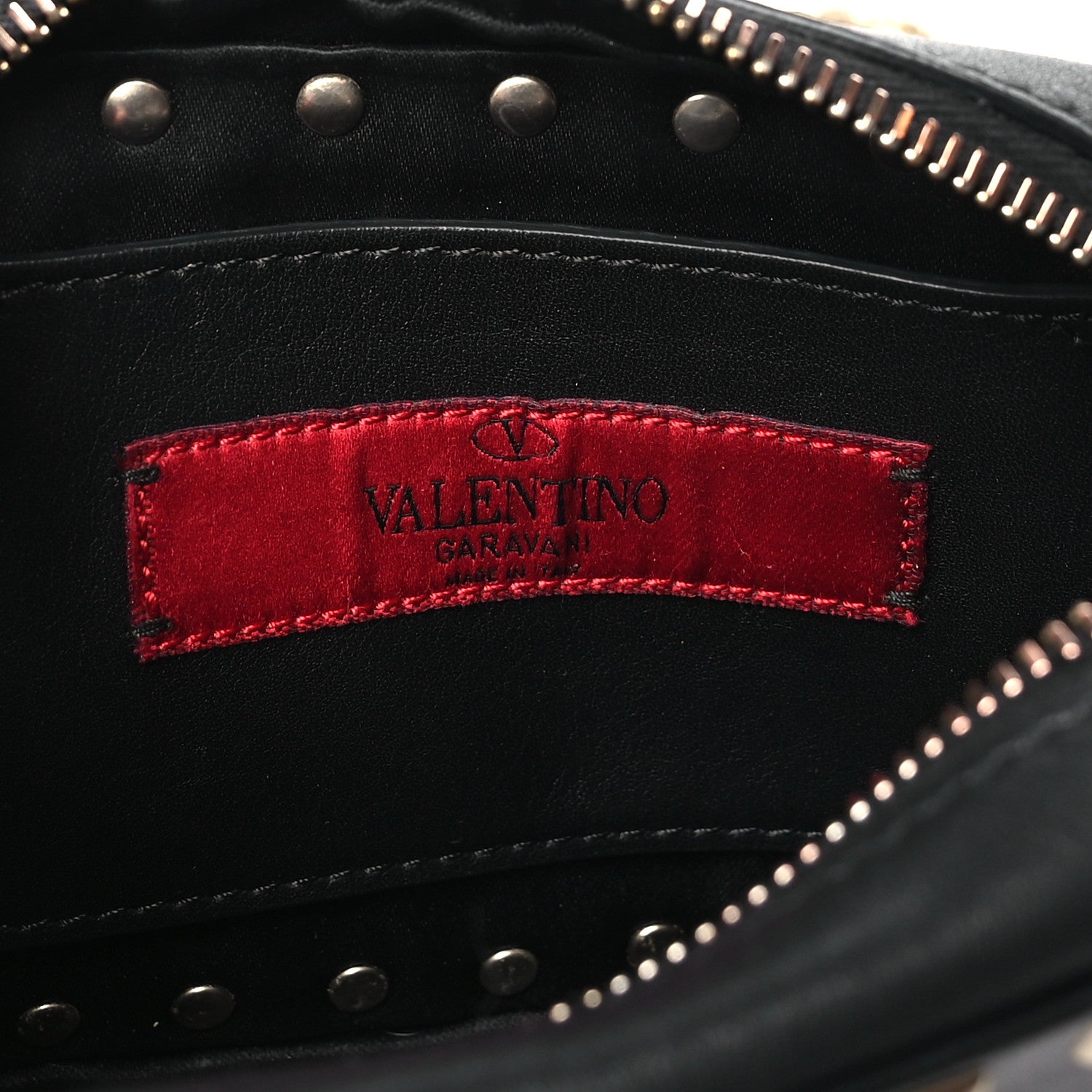 Valentino Garavani Calfskin Small Rockstud Chain Camera Crossbody Bag Black 6 of 9