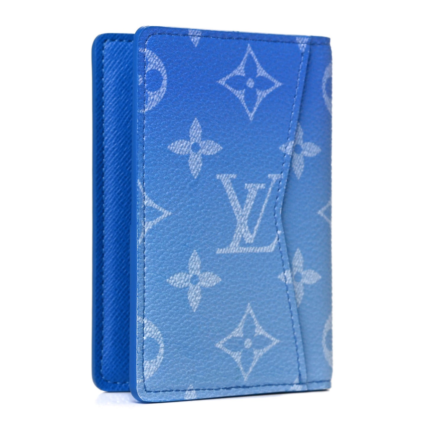 Monogram Clouds Pocket Organizer Blue