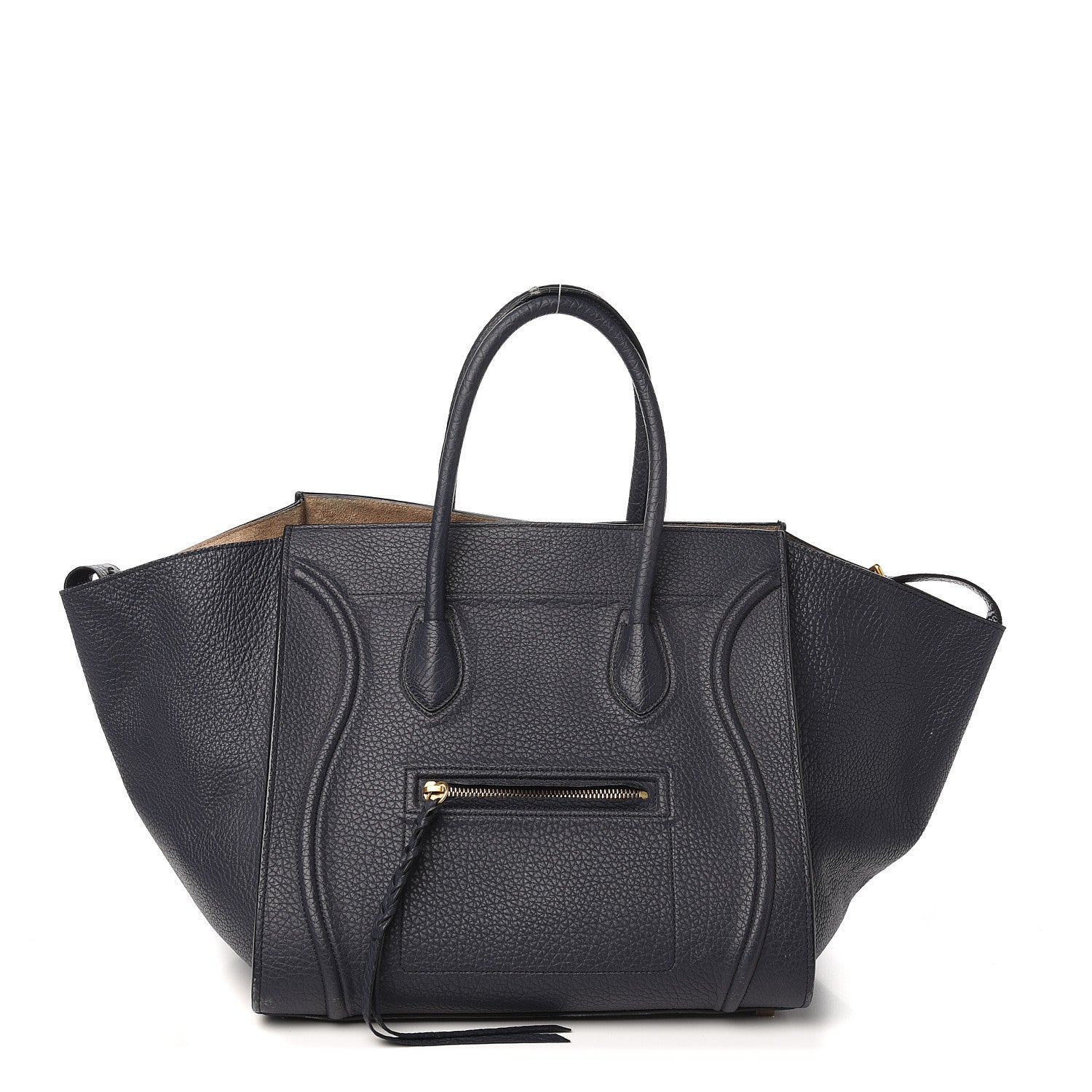 Celine Bullhide Calfskin Medium Phantom Luggage Navy Blue 1 of 15