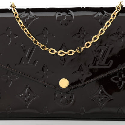 Louis Vuitton Vernis Pochette Felicie Chain Wallet Amarante 13 of 14
