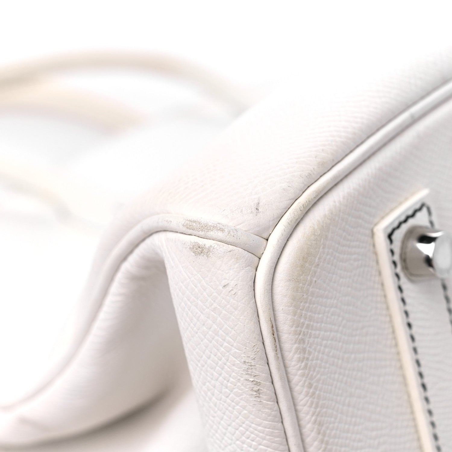 Hermes Epsom Horseshoe Birkin 35 White 10 of 16