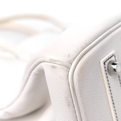 Hermes Epsom Horseshoe Birkin 35 White 10 of 16