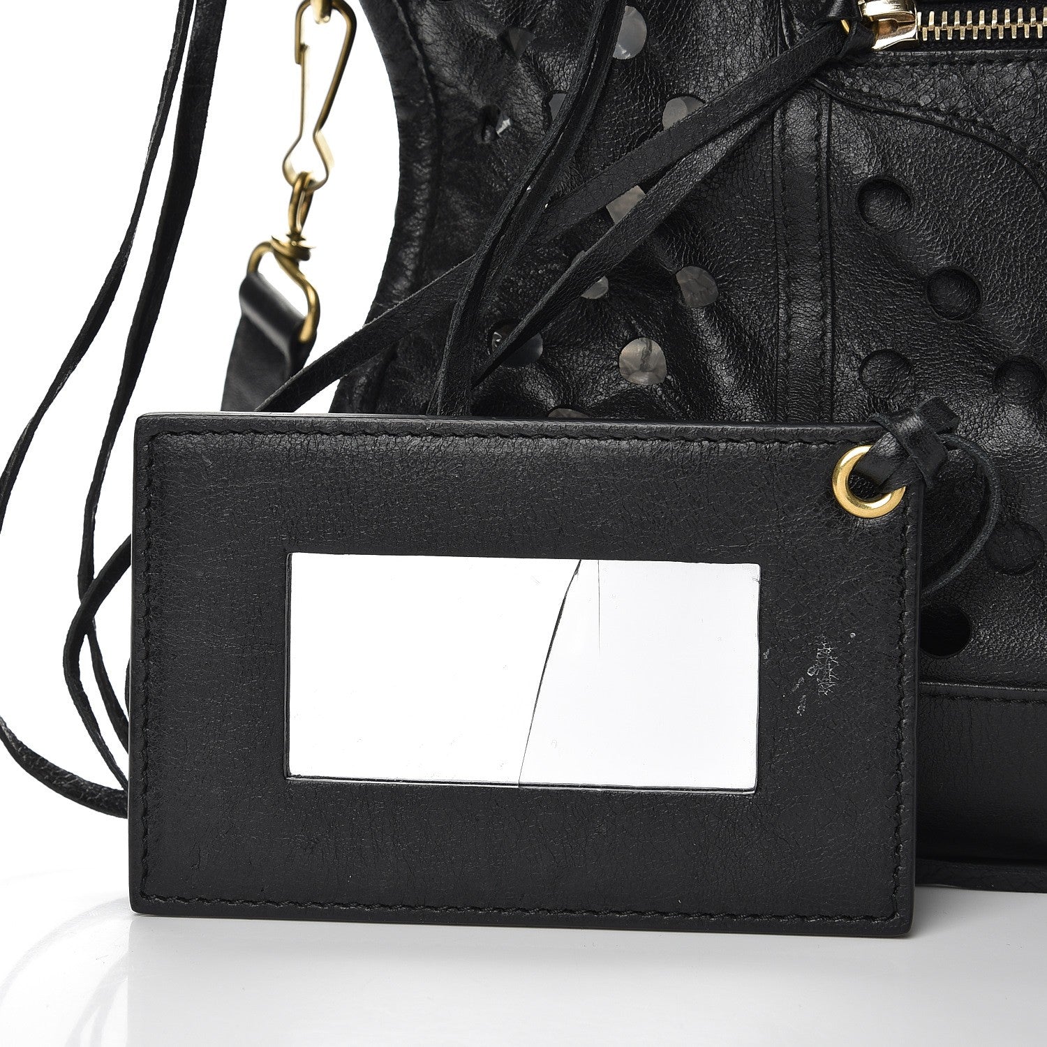 Balenciaga Agneau Classic Hardware Perforated Dot City Black 9 of 11