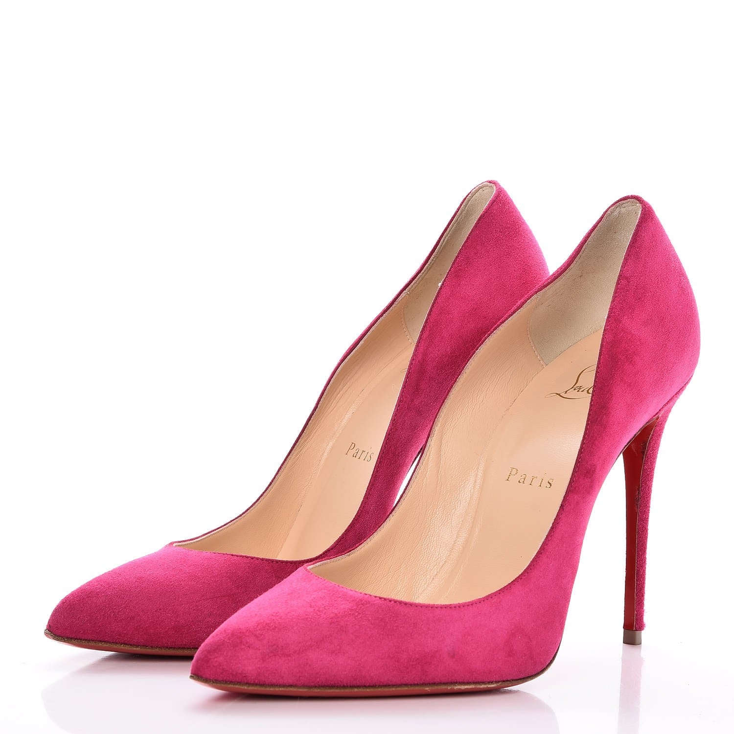 Christian Louboutin Veau Velours Pigalle Follies 100 Pumps 38.5 Rosa 3 of 10