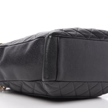 Chanel Caviar Quilted Petit Shopping Tote PST Black 6 of 9